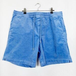 C&C California Men’s Blue Corduroy Drawstring Shorts Size Large‎ Pockets